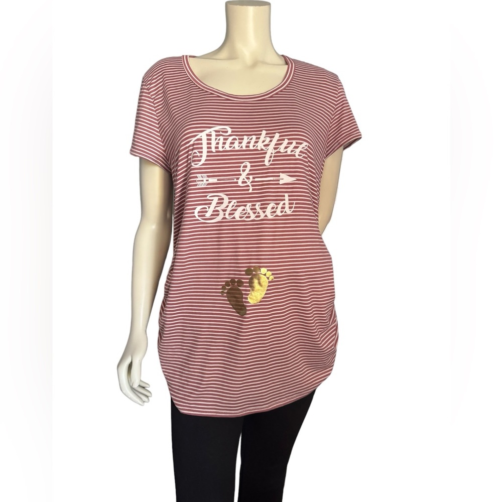 Violet & Ruby | Thankful & Blessed Maternity Blouse Size L